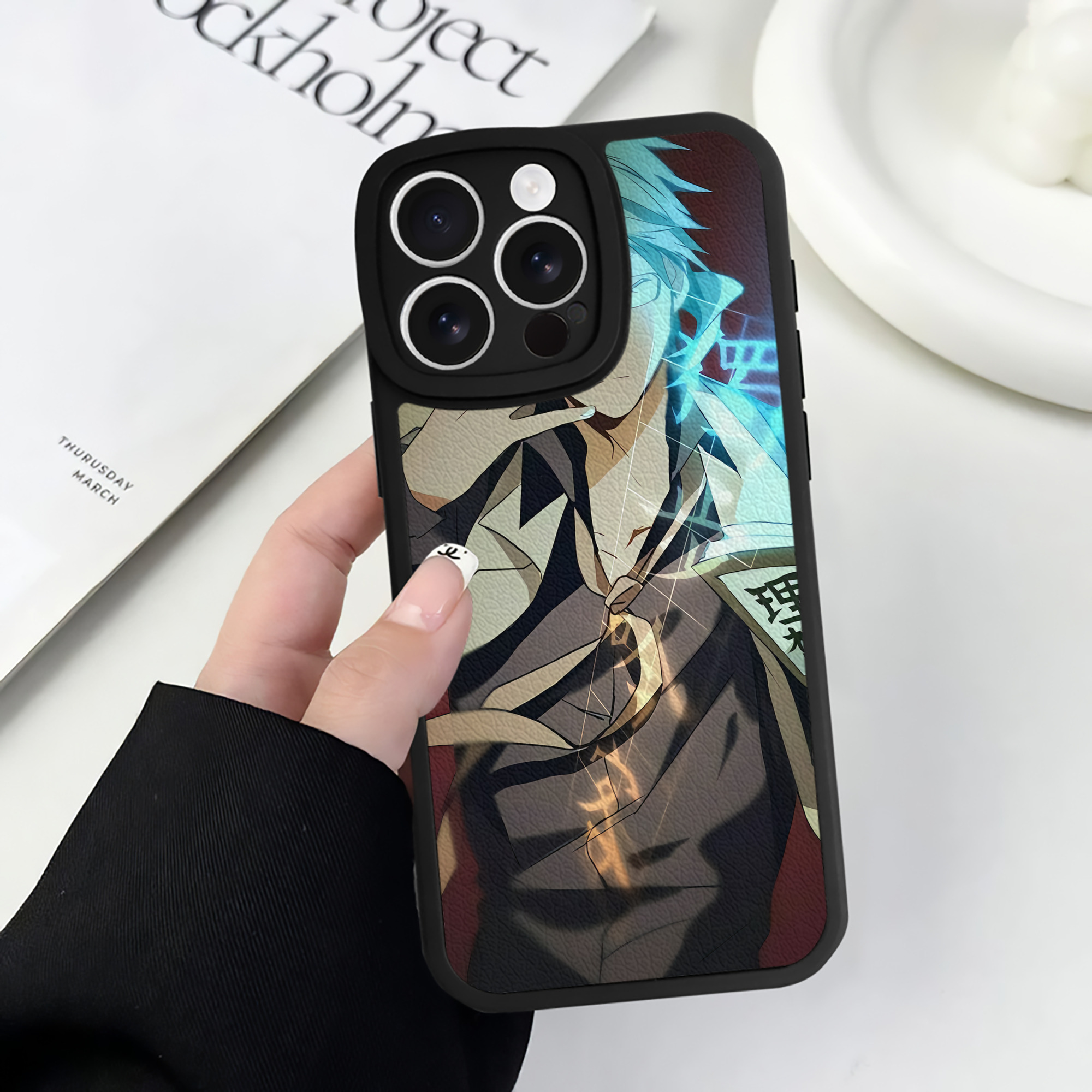 （画像用） 文豪ストレイドッグス Bungo Stray Dogs 【iPhone 16シリーズ対応】シリコンスマホケース（レザー調） 材質：シリコン